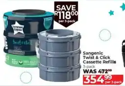 Baby City Tommee Tippee Sangenic Twist & Click Cassette Refills offer
