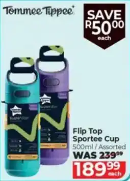 Baby City Tommee Tippee Flip Top Sportee Cup Assorted offer