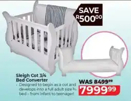 Baby City Maluti Sleigh Cot 3/4 Bed Converter offer