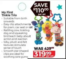 Baby City Playgro My First Tinkie Trio offer