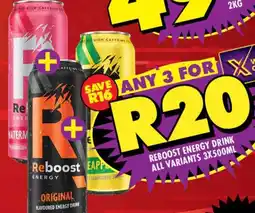Shoprite Reboost energy drink all variants offer