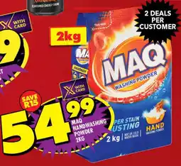 Shoprite Maq handwashing powder offer