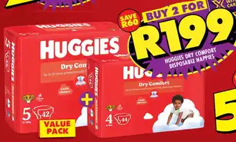 Shoprite Huggies dry comfort disposable nappies offer