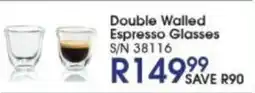 Hirsch's Double Walled Espresso Glasses offer