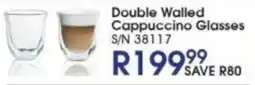 Hirsch's Double Walled Cappuccino Glasses offer