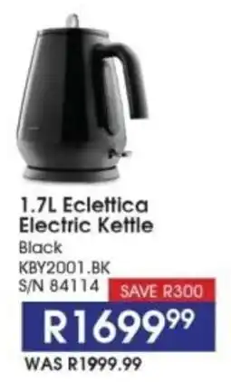 Hirsch's DeLonghi Eclettica Electric Kettle Black offer
