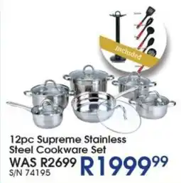 Hirsch's Snappy Chef Supreme Stainless Steel Cookware Set offer