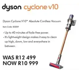Hirsch's Dyson Cyclone V10 Absolute Cordless Vacuum offer