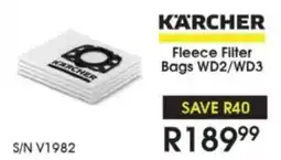 Hirsch's KARCHER Fleece Filter Bags WD2/WD3 offer