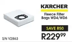 Hirsch's KARCHER Fleece Filter Bags WD4/WD6 offer