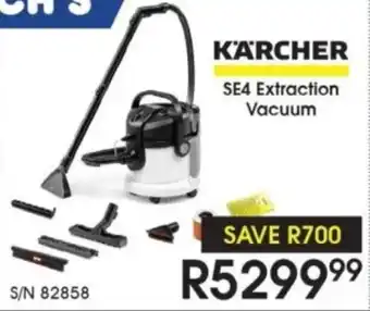 Hirsch's KARCHER SE4 Extraction Vacuum offer