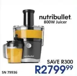 Hirsch's Nutribullet 800W Juicer offer