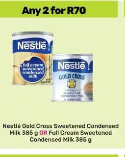 Game Nestlé Gold Cross Sweetened Condensed Milk 385 g OR Full Cream Sweetened Condensed Milk 385 g offer