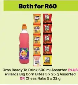 Game Oros Ready To Drink & Snacks Combo offer