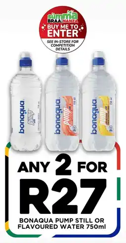 Fresh Stop Bonaqua pump still or flavoured water offer