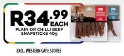 Fresh Stop Plain or chilli beef snapsticks offer