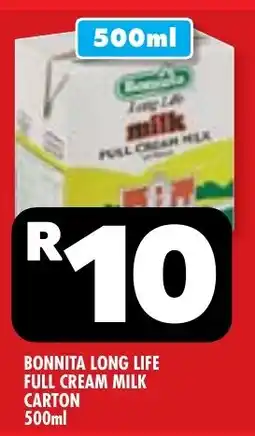 Usave Bonnita long life full cream milk carton offer