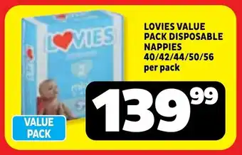 Usave Lovies value pack disposable nappies offer
