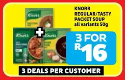 Usave Knorr regular/ tasty packet soup all variants offer