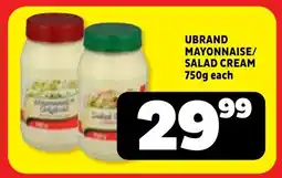 Usave Ubrand mayonnaise/ salad cream offer