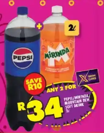 Shoprite Pepsi/ mirinda/ mountain dew soft drink offer