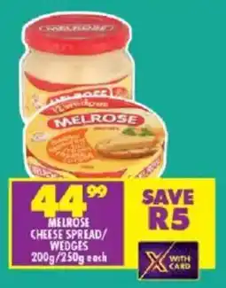 Shoprite Melrose cheese spread/ wedges offer