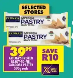 Shoprite Fatima's frozen ready-to-fill samoosa pastry offer