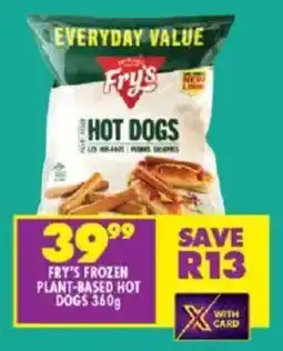 Shoprite Fry's frozen plant-based hot dogs offer