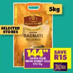 Shoprite Golden grain indian basmati sella rice offer