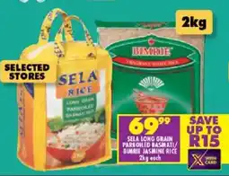 Shoprite Sela long grain parboiled basmati/ bimrie jasmine rice offer