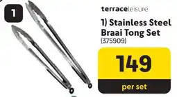 Makro Terrace Leisure Stainless Steel Braai Tong Set offer
