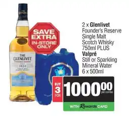 Spar Tops Glenlivet & Valpré Combo offer