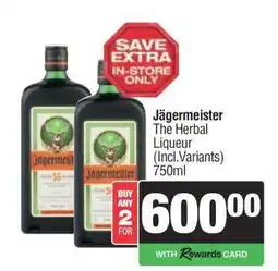 Spar Tops Jagermeister offer