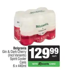 Spar Tops Belgravia Gin & Dark Cherry Spirit Cooler Cans offer