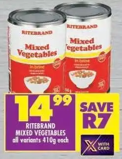 Shoprite RITEBRAND MIXED VEGETABLES offer