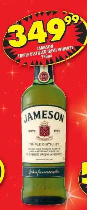 Shoprite Jameson Triple Distilled Irish Whiskey 750ml offer
