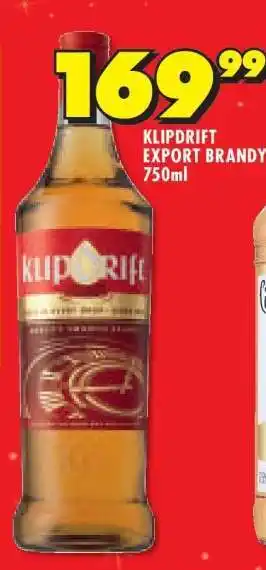 Shoprite KLIPDRIFT EXPORT BRANDY 750ml offer