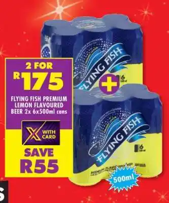 Shoprite FLYING FISH PREMIUM LEMON FLAVOURED BEER 2x 6x500ml cans offer