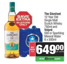 Spar Tops The Glenlivet and Valpré offer