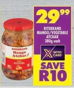 Shoprite RITEBRAND MANGO/VEGETABLE ATCHAR offer