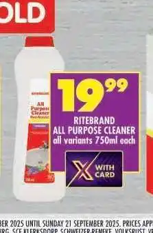 Shoprite RITEBRAND ALL PURPOSE CLEANER offer
