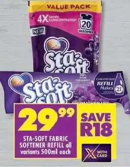 Shoprite STA-SOFT FABRIC SOFTENER REFILL offer