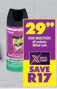 Shoprite RAID INSECTICIDE offer