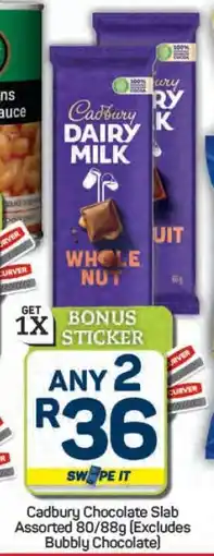 Pick n Pay Hypermarket CADBURY CHOCOLATE SLAB offer