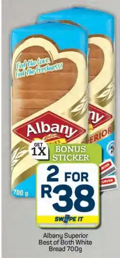 Pick n Pay Hypermarket Albany Superior Best of Both White Bread 700g offer