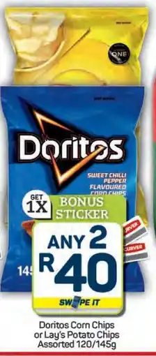 Pick n Pay Hypermarket Doritos Corn Chips or Lay's Potato Chips offer