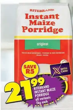 Shoprite RITEBRAND INSTANT MAIZE PORRIDGE offer