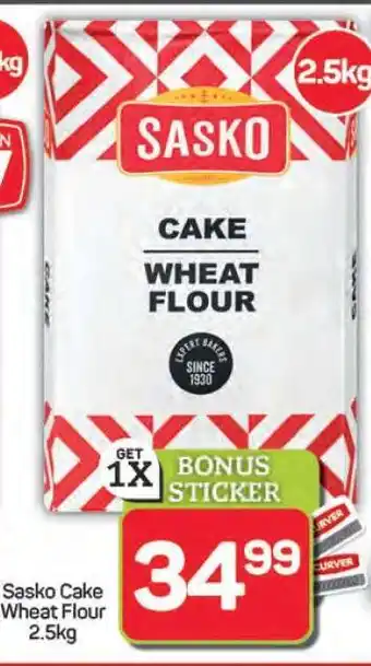 Pick n Pay Hypermarket Sasko Cake Wheat Flour 2.5kg offer