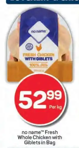 Pick n Pay no name Fresh Whole Chicken with Giblets in Bag offer