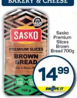 Pick n Pay Sasko Premium Slices Brown Bread 700g offer